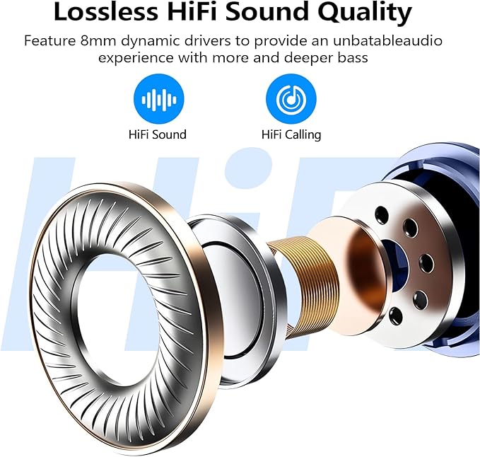 kurdene Wireless Earbuds Bluetooth 5.3 in Ear Buds Light Weight Headphones - Image 5