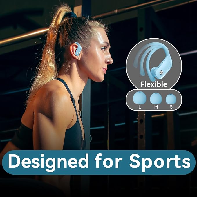 bmani Wireless Earbuds Bluetooth Headphones 48hrs Play Back Sport Earphones - Image 6
