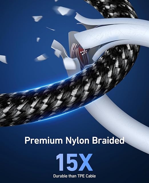 iPhone Cable Fast Charging 6FT USB C Lightning Cable 3 Pack 6 Foot Nylon - Image 5