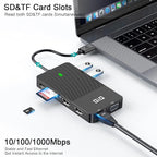 USB Docking Station GIQ USB C HUB USB 3.0 to Dual HDMI VGA Adapter Triple - Image 6