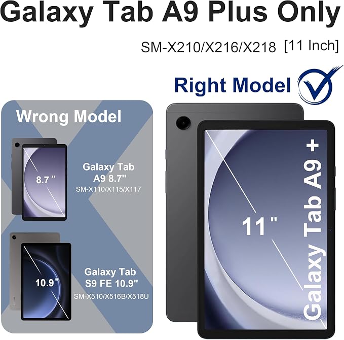 Scnoiy for Galaxy Tab A9 Plus Case 11 Inch, Rugged Case for Samsung Galaxy A9+ - Image 2