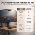 Monitor Light Bar 19.7", No-Glare Asymmetric Screen Lamp, Auto-Dimming USB - Image 8