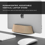 HumanCentric Vertical Laptop Stand in Maple Wood, Upright Adjustable Holder and - Image 2