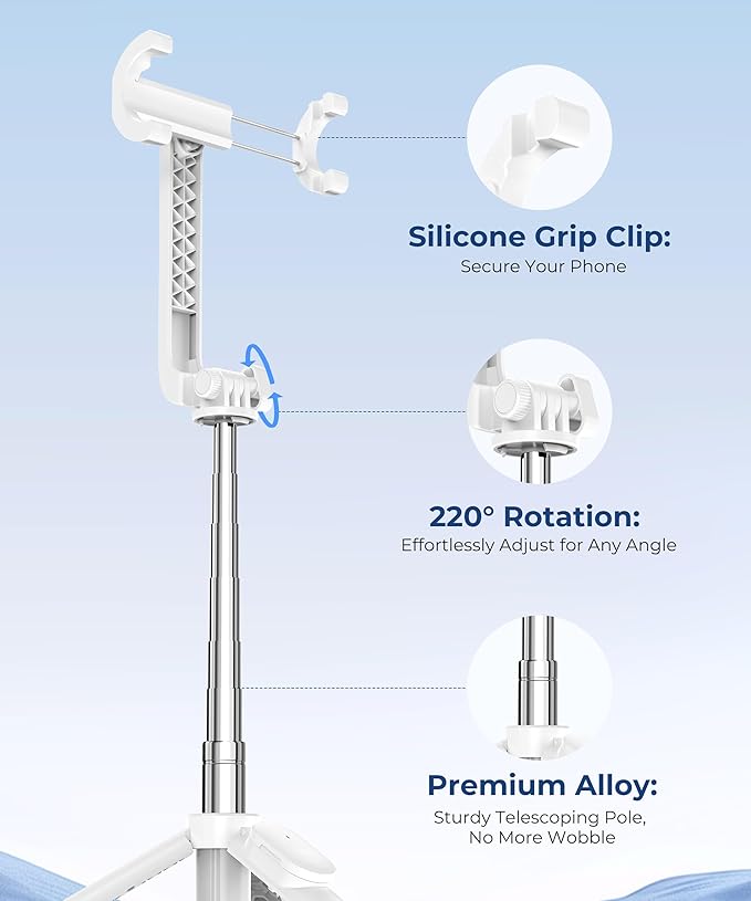 67‘’ Selfie Stick, Phone Tripod - Image 5