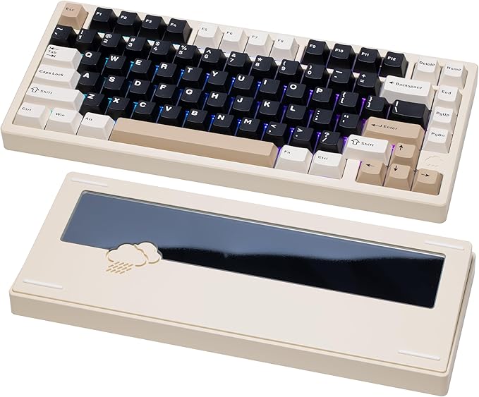 KEEBMONKEY WOBKEY Rainy 75 CNC Aluminum HMX/JWK/Cocoa Switches Triple-Mode by KEEBMONKEY