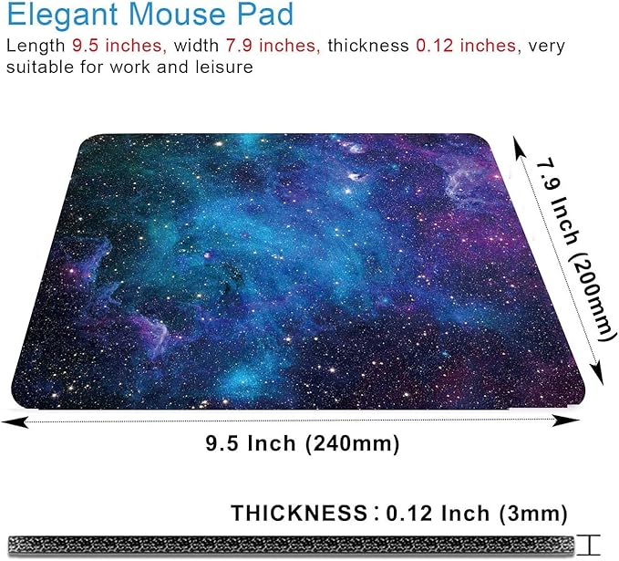 Gaming Mouse Pad, Galaxy Stars Mouse Pad, Mouse Mat Square Waterproof Mouse Pad - Image 2