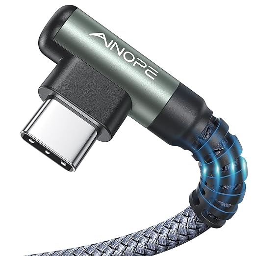 AINOPE USB C Cable 3.1A Type C Charger Fast Charging, Right Angle USB to USB C by AINOPE10yearsforphoneaccessories