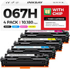 067H Toner Cartridge Set with Chip High Capacity Compatible by INKBAY