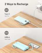 VEEKTOMX Portable Charger with Built-in Cables 10000mAh Power Bank - Image 6