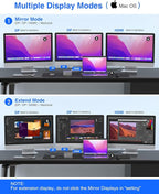 TOTU Upgraded Universal USB-C 4K Triple Display Docking Station - Image 4