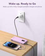 charmast Portable Charger with Built-in Cables & Wall Plug, 10000mAh Portable - Image 7