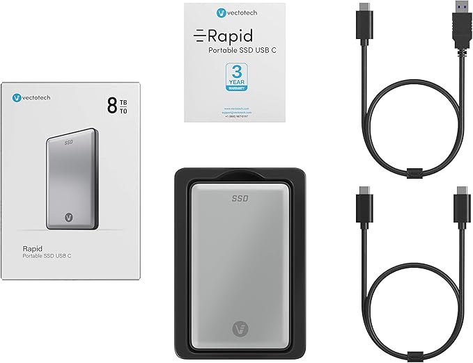 8TB External SSD USB-C Portable Solid State Drive | 3D NAND Flash | Rapid - Image 6