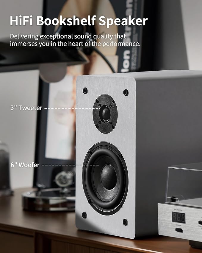 ANGELS HORN High Fidelity Bluetooth Vinyl Turntable Record Player - Image 5