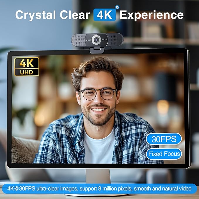 EMEET 3-in-1 4K Webcam with Microphone and Speaker, C980 PRO 60°-98° Wide Angle - Image 3