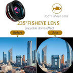 Fisheye 235°, Fish Eye Lens Universal HD Phone Fisheye Lens, Phone Camera Lens - Image 3