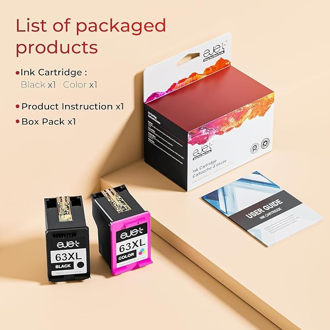 ejet 63XL Ink Cartridge Combo Pack Replacement - Image 4