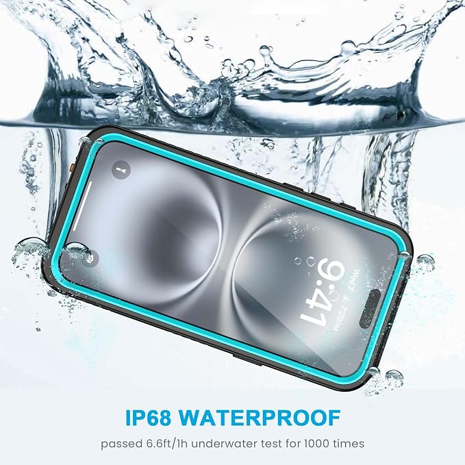 Lanhiem for iPhone 16 Plus Case, IP68 Waterproof Dustproof Shockproof Cases - Image 2