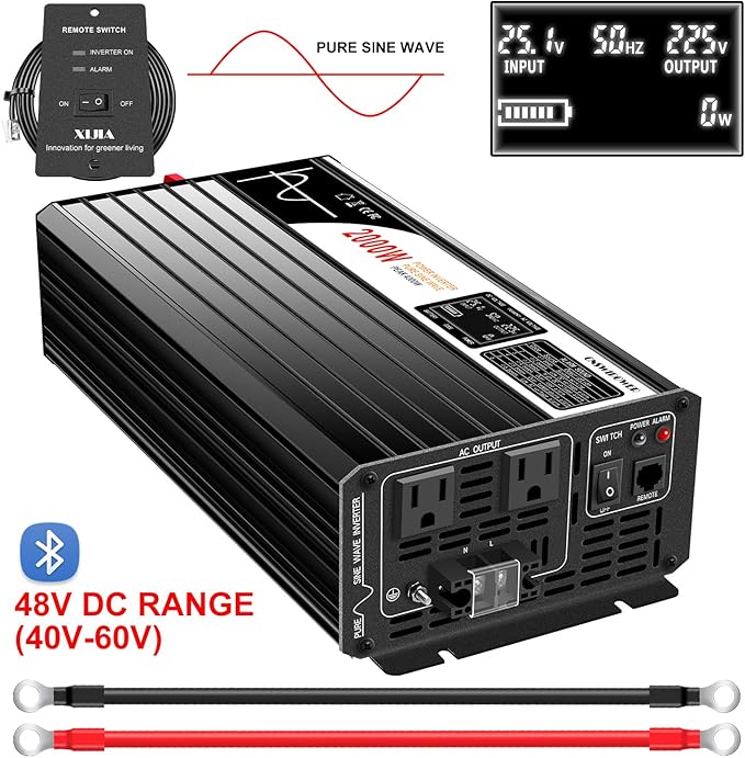 Xijia 2000w dc 48v to ac 120v Inverter Pure sine Wave 60HZ Converter - Image 5
