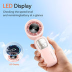 3-in-1 Portable Handheld Turbo Fan-100 Speeds, 15000 RPM, 10Hrs Cooling - Image 5