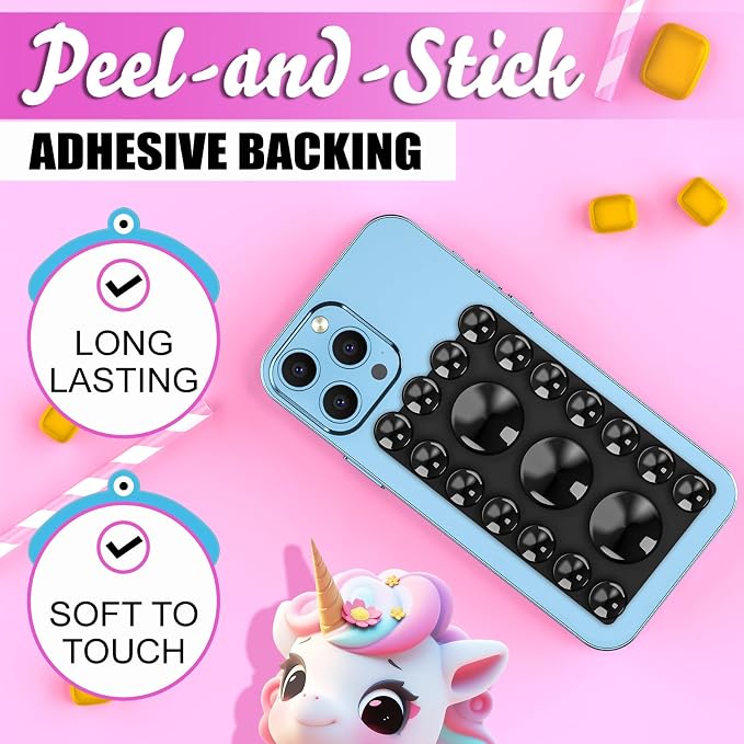 2024 Upgrade 2PCS Silicone Suction Cup Phone Case Adhesive Mount, Adhesive Grip - Image 4
