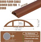 Floor Cord Covers for Wires 12FT Cable Hider Wire Cover Self Adhesive Cord - Image 2