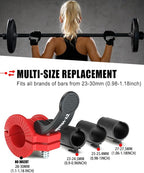 Pro Barbell Clips 1 inch Barbell Clamps 0.9-1.18inch Quick Release Weight Clips - Image 2