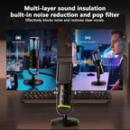 PUPGSIS Gaming Microphone for PC, Noise Cancellation Condenser Mic - Image 4