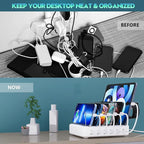 Charging Station for Multiple Devices, 60W 6 Port Charger Station - Image 3