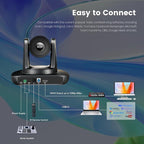 PTZ Camera 20X Optical Zoom Conference Room USB3.0 HDMI 1080P 60FPS Wide Angle - Image 6