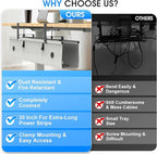 Under Desk Cable Management Tray, 30-inch No-Drill Cord Organizer - Image 6