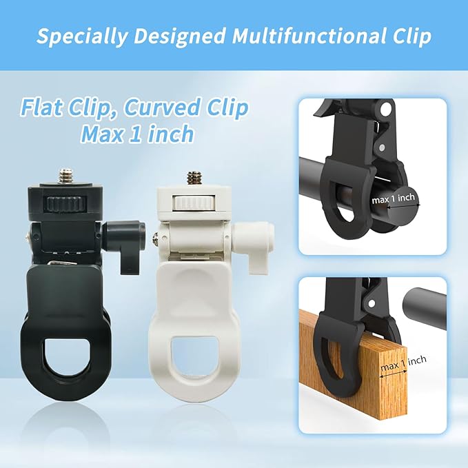 2 Packs Monitor Clip Webcam Clamp Camera Mount Screen LCD Display Top Hanger - Image 6