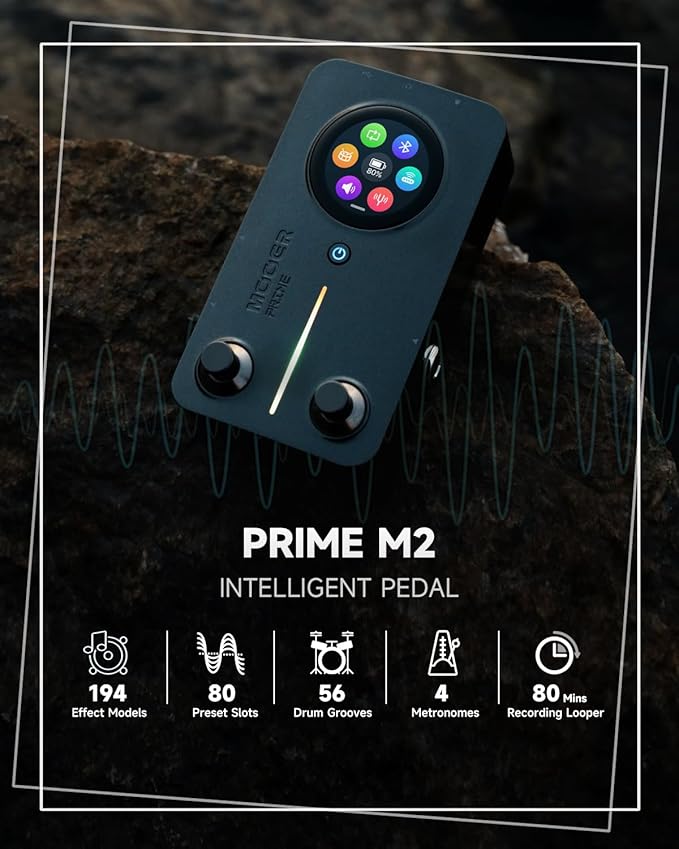 MOOER Prime M2 Multi Effects Processor Headphone Amp, AI Stereo Bass Guitar - Image 3