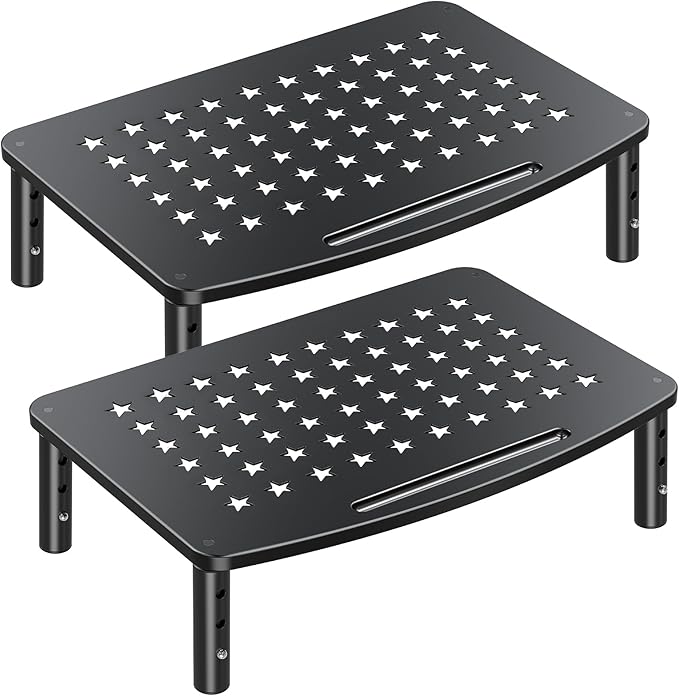 Zimilar 2 Pack Monitor Stands, 3 Height Adjustable Riser by Zimilar