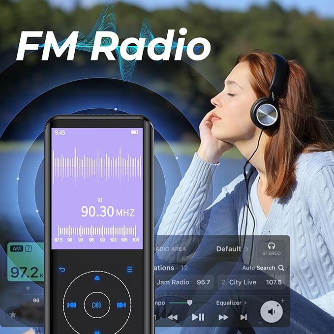 RUIZU 64GB MP3 Player with Bluetooth 5.3, 2.4 inch Screen, Portable Music Player - Image 6