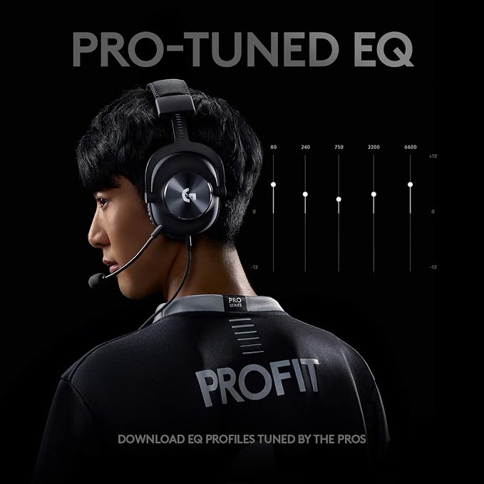 Logitech G Pro X Wired Gaming Headset: Blue VO!CE Detachable Boom Mic, DTS 7.1 - Image 8