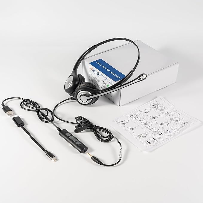 Wantek Computer Headset with Microphone - Image 6