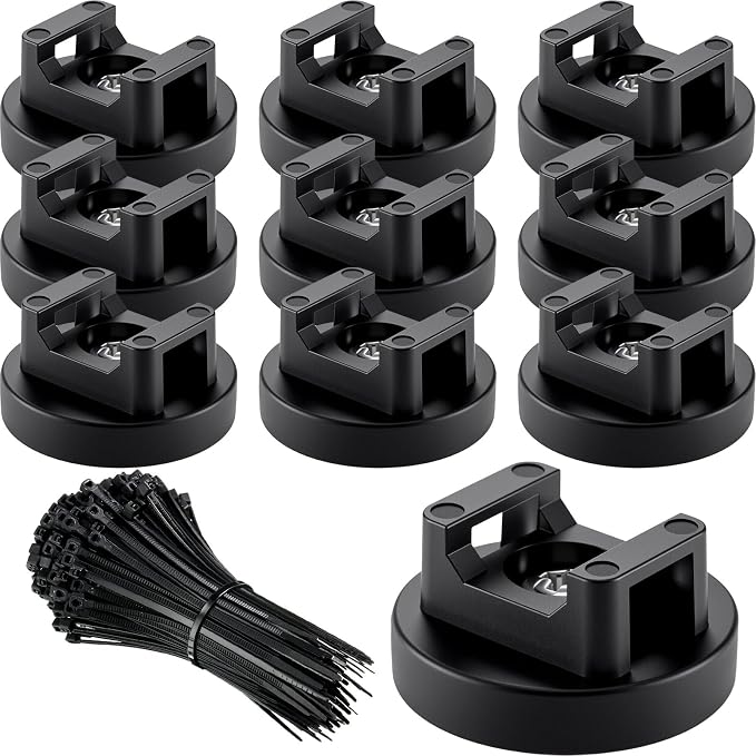 Yookeer 60 Pieces Magnetic Zip Tie Mount Multipurpose Cable Holder Magnets by Yookeer