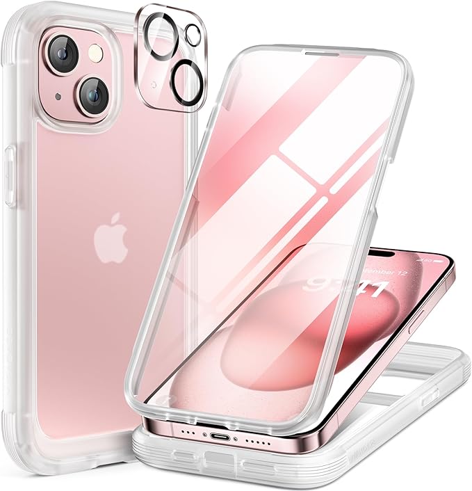 Miracase Glass Series Designed for iPhone 15 Plus Case 6.7', Full-Body Military by Miracase