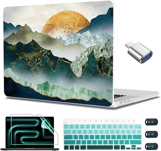 CISSOOK Mountain Case for MacBook Pro 14 inch 2024 2023-2021 Release Model M4 by CISSOOK