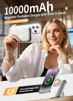 Magnetic Portable Charger, 10000mAh Wireless Power Bank - Image 2