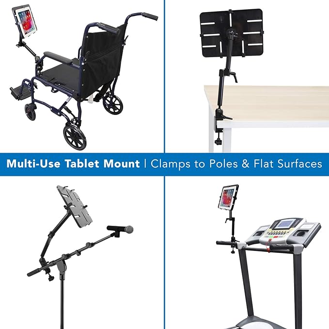 Mount-It! Tablet Pole Mount | Universal Full Motion Holder - Image 2