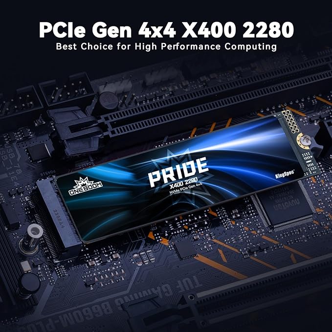 KingSpec OneBoom X400 2TB M.2 SSD Gen4 7300MB/s, TLC 3D NAND Internal NVMe SSD - Image 6