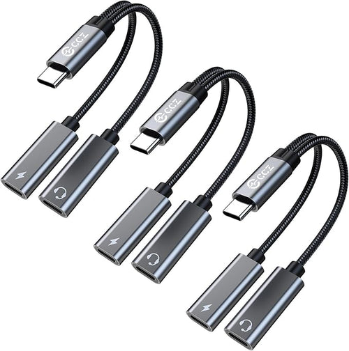 3PCS USB C Headphone Splitter, CCZ CA01 USB C to Type C Headphone Jack and by Yinyoo