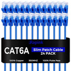 Rapink Patch Cables Cat6a 5ft Slim, Cat6a Ethernet Patch Cable 10G Support by Rapink