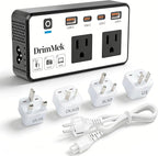 200W Voltage Converter US to Europe, Step Down Travel Power Adapter by DrimMekPowerInverter