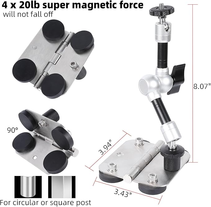 Magnetic Phone Fence Post Mount + Fence Clip Kit - Image 4