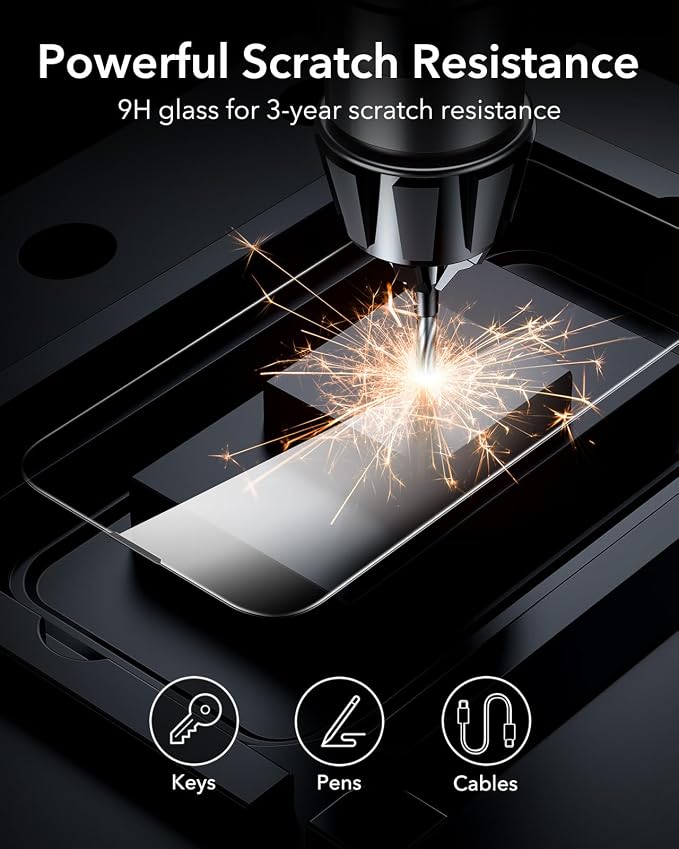 ESR 3 Pack for iPhone 13 Pro Max/iPhone 14 Plus Screen Protector, Tempered - Image 8