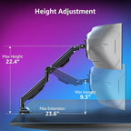 MOUNTUP Ultrawide Monitor Arm for 17-43 inch Curved Screen, Holds 2.2 to 33 lbs - Image 7