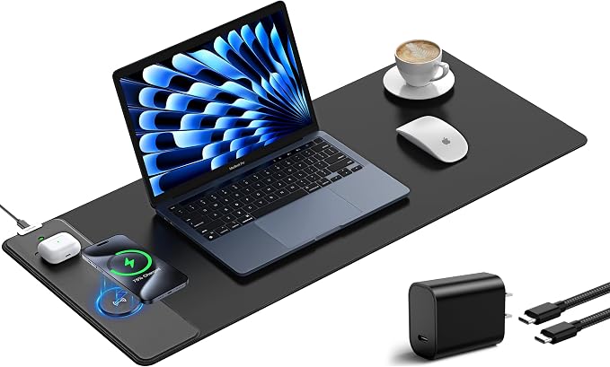 TopMade Mouse Pad with 15W Fast Wireless Charging, 31.5"x11.81" XL Large Gaming by TopmadeProduct-Ordernow