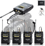 FULAIM WM500 UHF Wireless Lavalier Microphone System, 16-Channel Lavalier Lapel by FULAIM